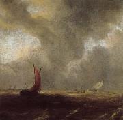 Jacob van Ruisdael, Sailing Vessels in a Choppy sea